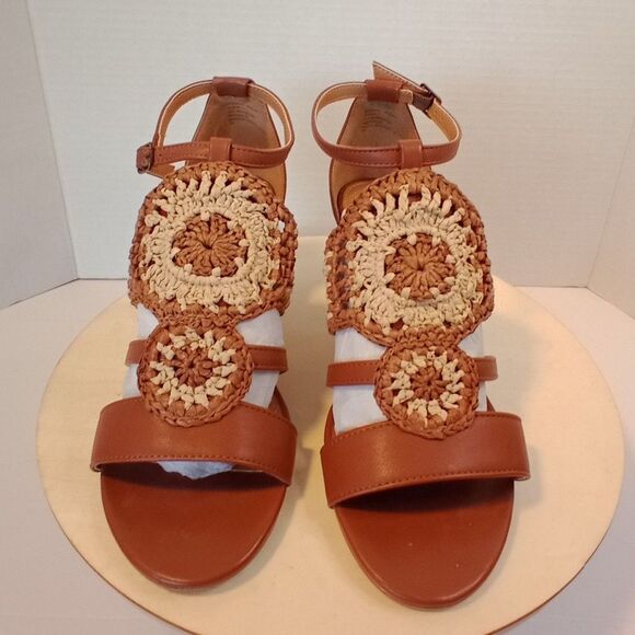 COMFORTVIEW Brown Woven Open Toe Women's Sandals Size 7M - Picture 12 of 13